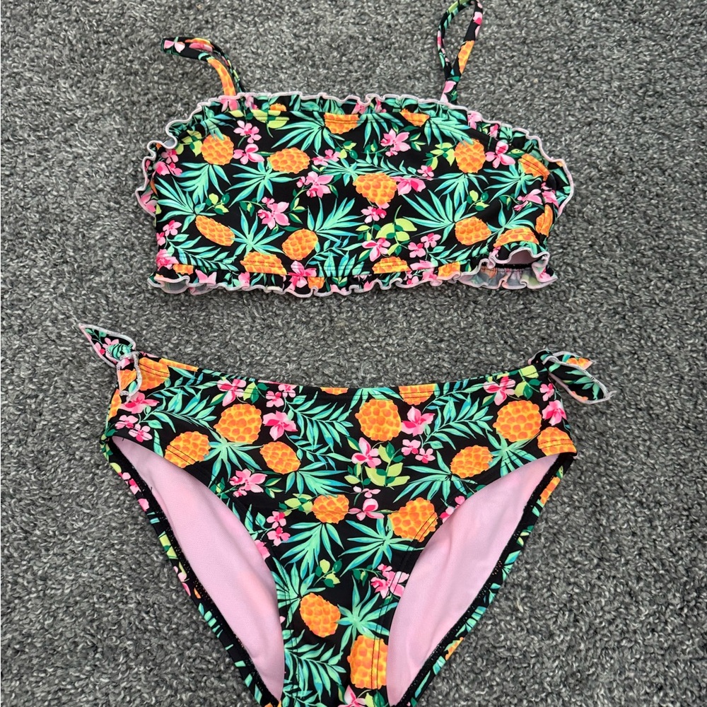 Cat & Jack Pineapple Floral Kids Bikini